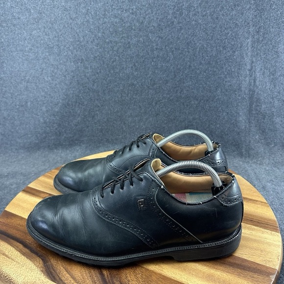 FootJoy Club Professionals 57007 Black Leather Spikeless Golf Shoes Men Size 10M